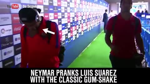 Neymar Jr. might end up regretting this prank on Luis Suarez