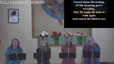 Moose Creek Baptist Church sings “Victory in Jesus“ During Service 5-01-2022