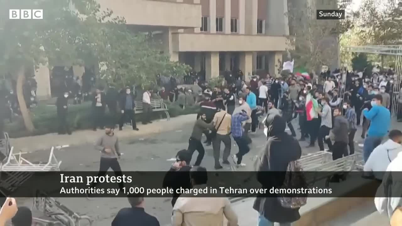 Thousand people charged in Tehran over Iran protests - BBC News