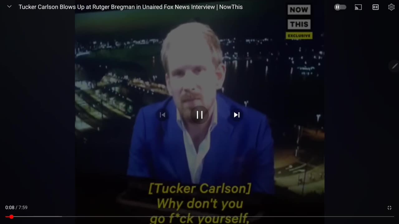 Tucker Carlson blows up at Rutger Bregman