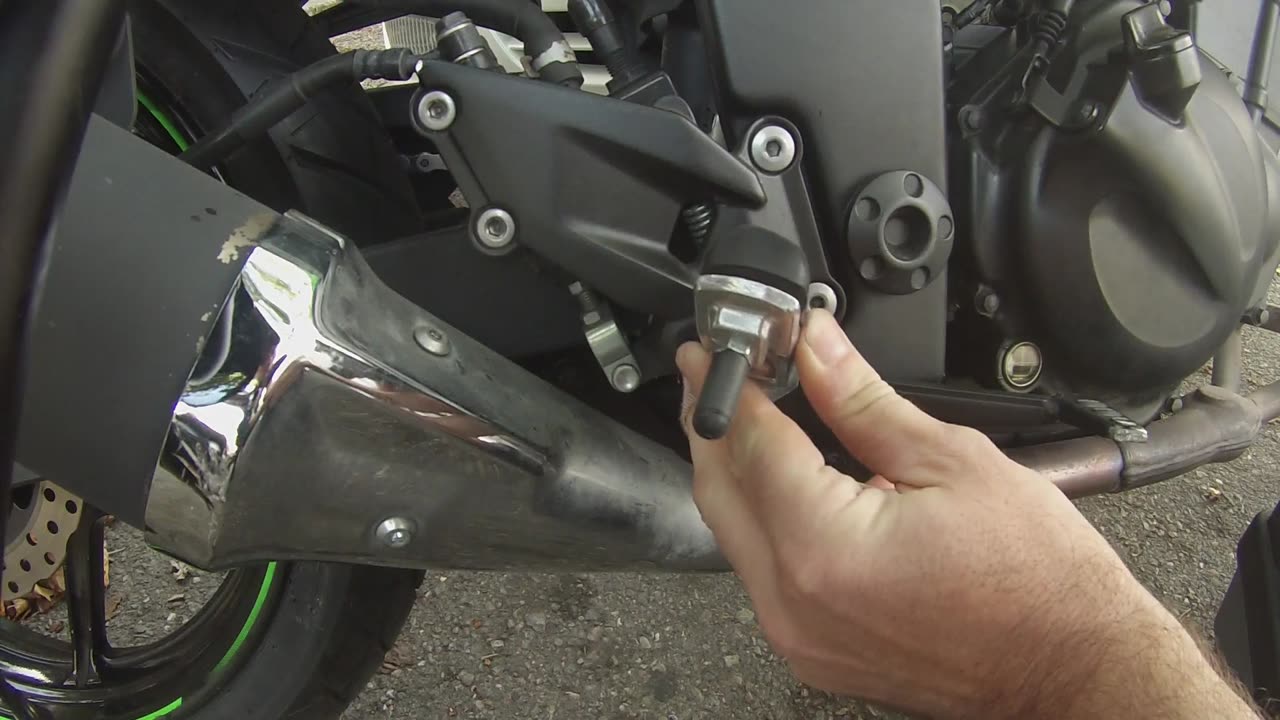 Replacing a Footpeg, Bank Sensor, and Damper on a 2011 Ninja 250