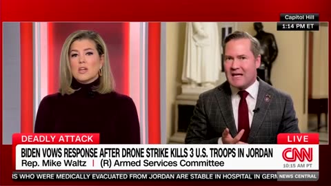 Rep. Mike Waltz argues with CNN mockingbird over Trump's alleged failure in deterring Iranian aggression.