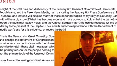 INTEL ON TRUMPS JAN. 6 CANCELLATION