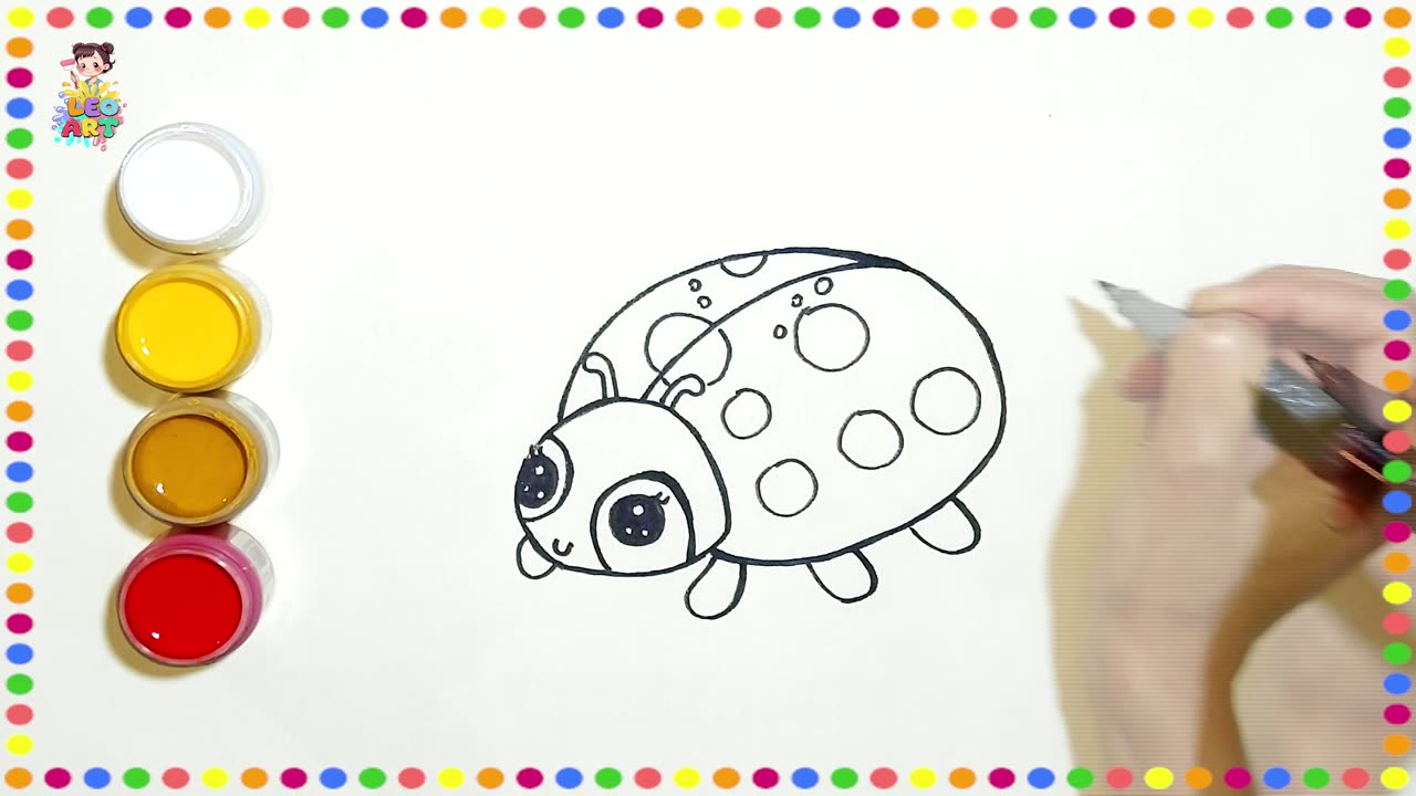 Ladybug Painting for Kids 🐞 | Simple Art Lesson for Ages 4-6