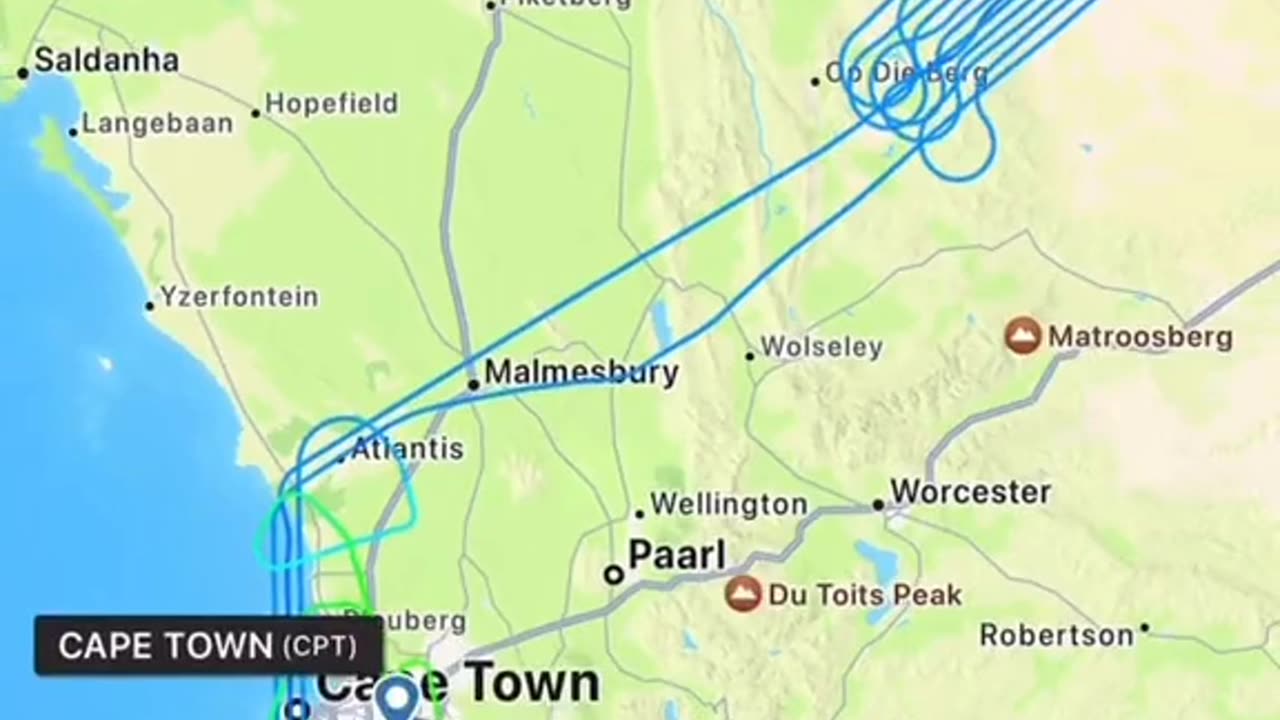 在南非噴化學凝結尾