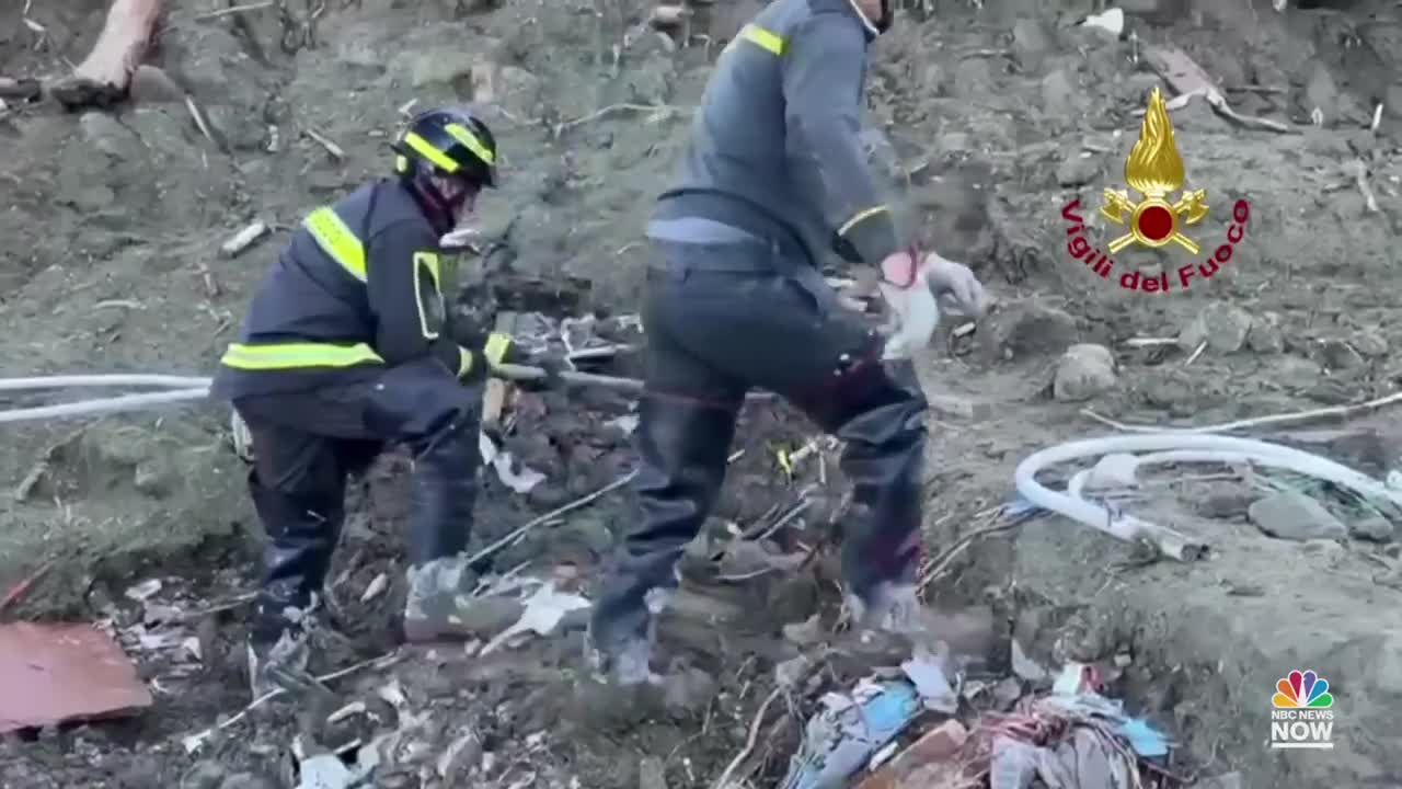 Rescuers Search For Survivors Following Deadly Landslide In Italy