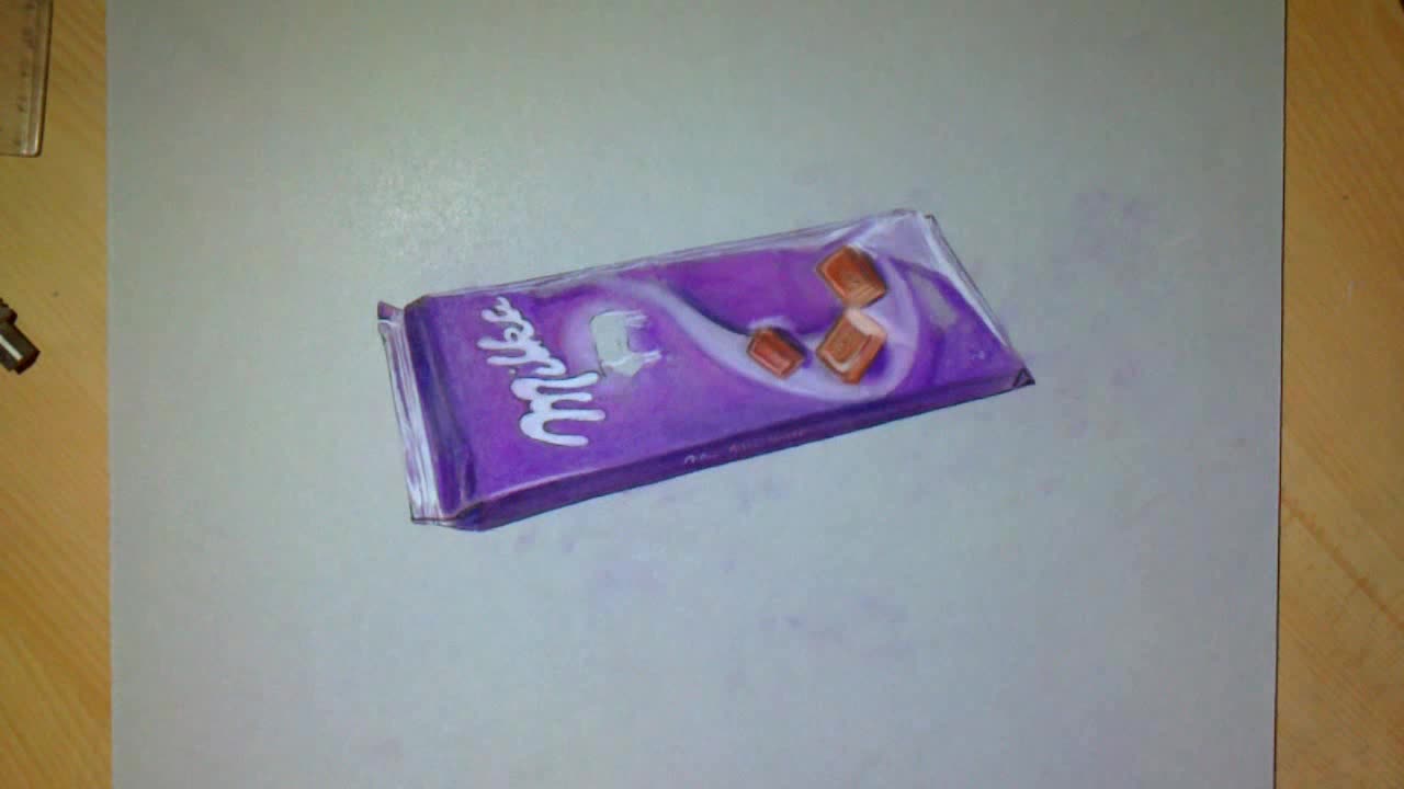 The Milka chocolate tablet is a drawing ?!