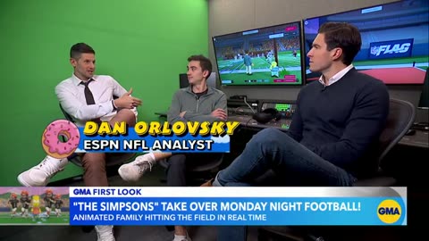 The Simpsons take over the Monday night football