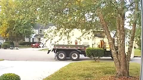 Garbage Truck Accidentally Steals Garbage Bin