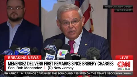 Sen Bob Menendez Addresses Bribery Charges Against Him