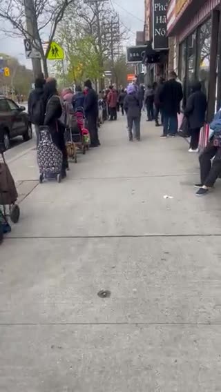 Food line in Toronto