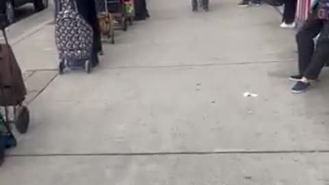 Food line in Toronto