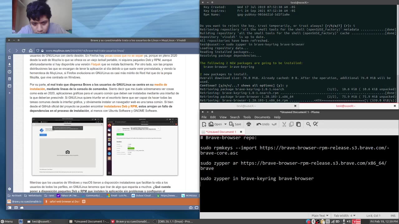 Hablando de la noticia de Brave Browser-