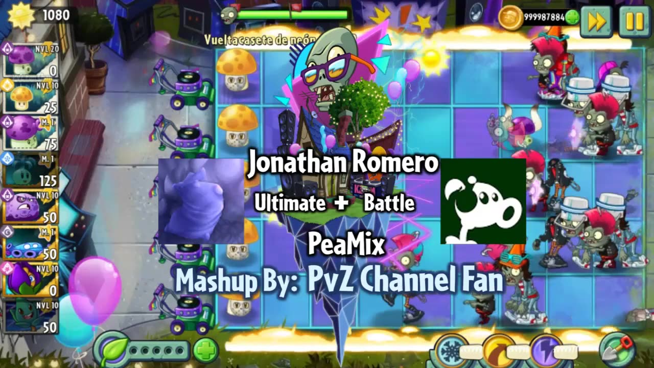 Plants vs. Zombies 2 Mashup - Neon Mixtape Tour Ultimate Battle Peamix + Jonathan Romero