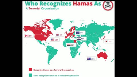 Countries that recognize Hamas as a terrorist organization.