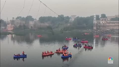 Video Shows Moment Of Deadly India Bridge Collapse