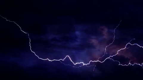 Thunderstorm And Lightning Strikes At Night Background Video Effects HD
