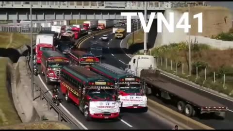 Road transporters are blocking roads across Guatemala