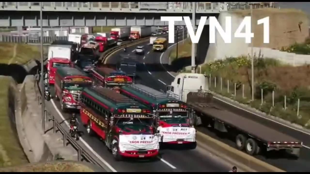 Road transporters are blocking roads across Guatemala