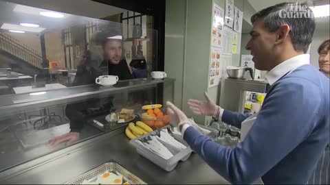 Moment Rishi Sunak asks homeless person 'do you work in business '