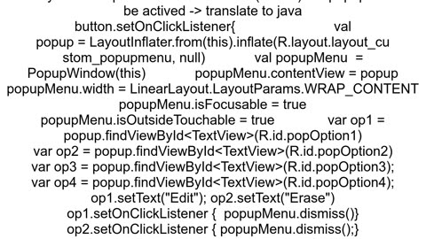 How to get popup windows on clicking menu item