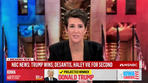 MSNBC Censors Trump's Victory Speech In Iowa