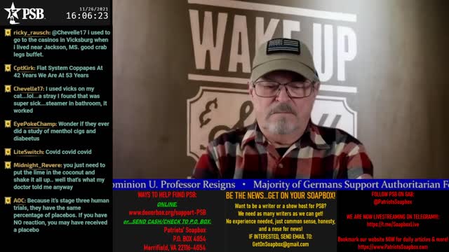 2021-11-26 15:00 EST - The Common Sense Show: Patriot Line Friday with Derek, PATRIOTski & Glry Anon