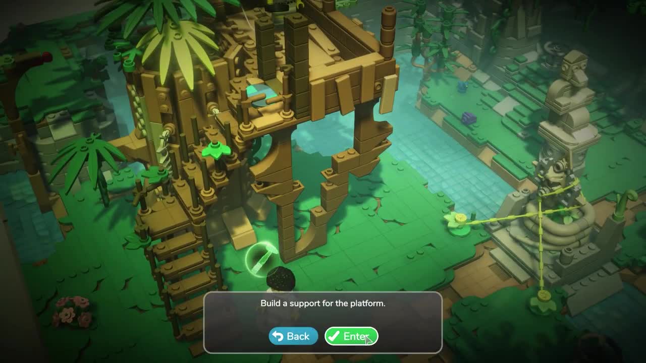 How To Build The Support For The Platform In LEGO Bricktales (Jungle)