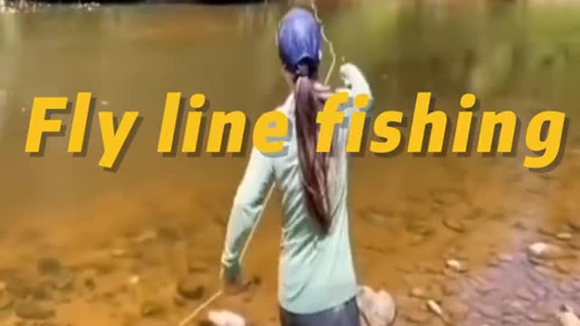 Fly line fishing