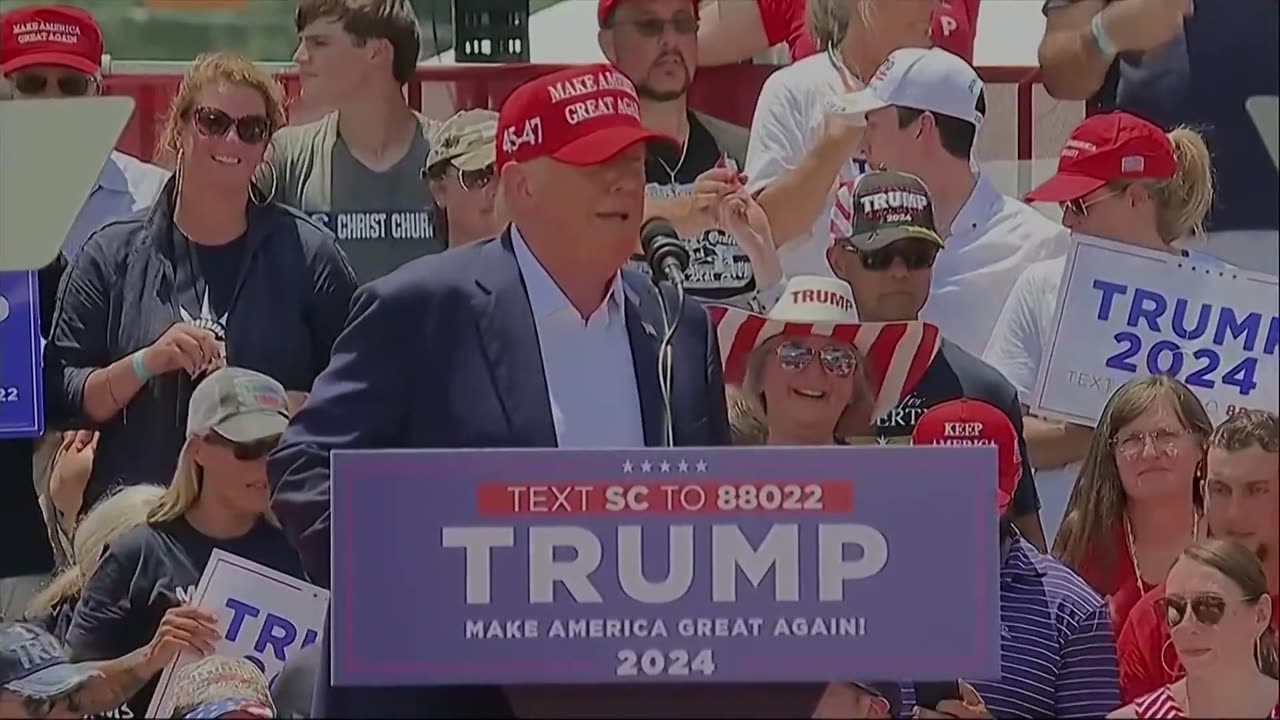 Former US President Donald Trump delivers speech ahead of Independence Day - July 1, 2023