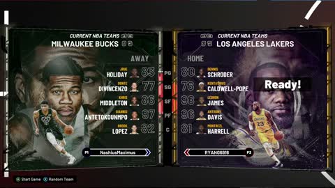 NBA 2K21 Multiplayer Los Angeles Lakers Vs Milwaukee Bucks