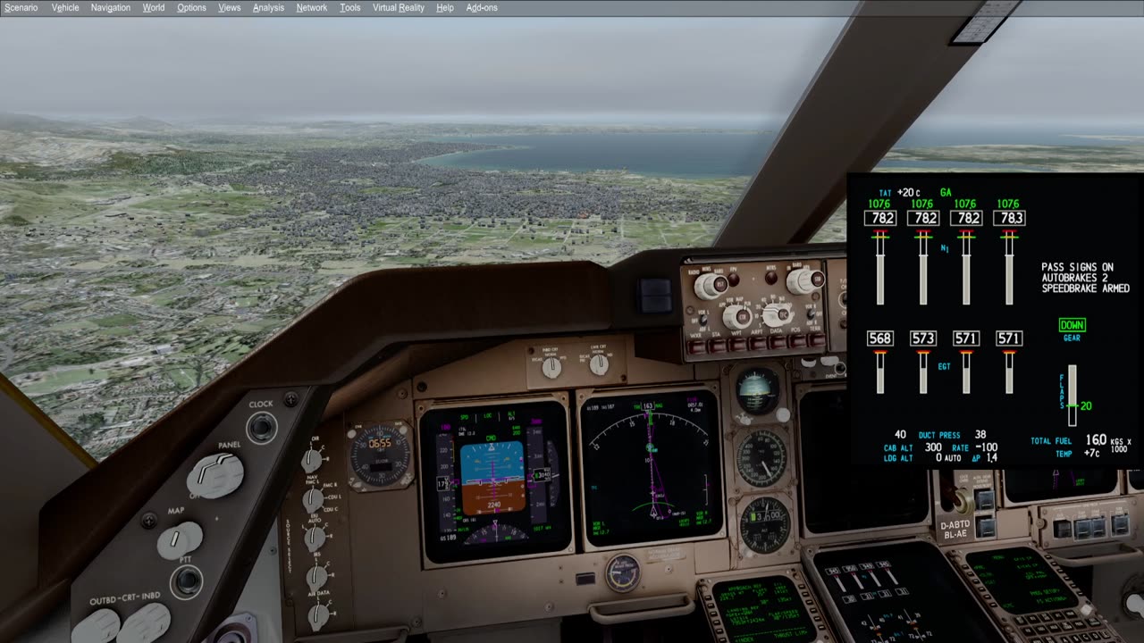 Larnaca LCLK - Thessaloniki LGTS approach landing 747 Condor IVAO P3D