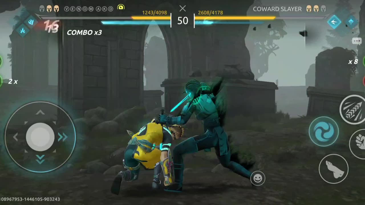 Shadow fight 4 arena ranked gameplay || COBRA Vs MIDNIGHT part 2
