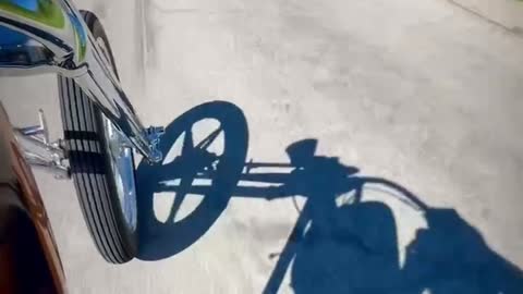 Dial pump gas station • Harley Davidson chopper ride