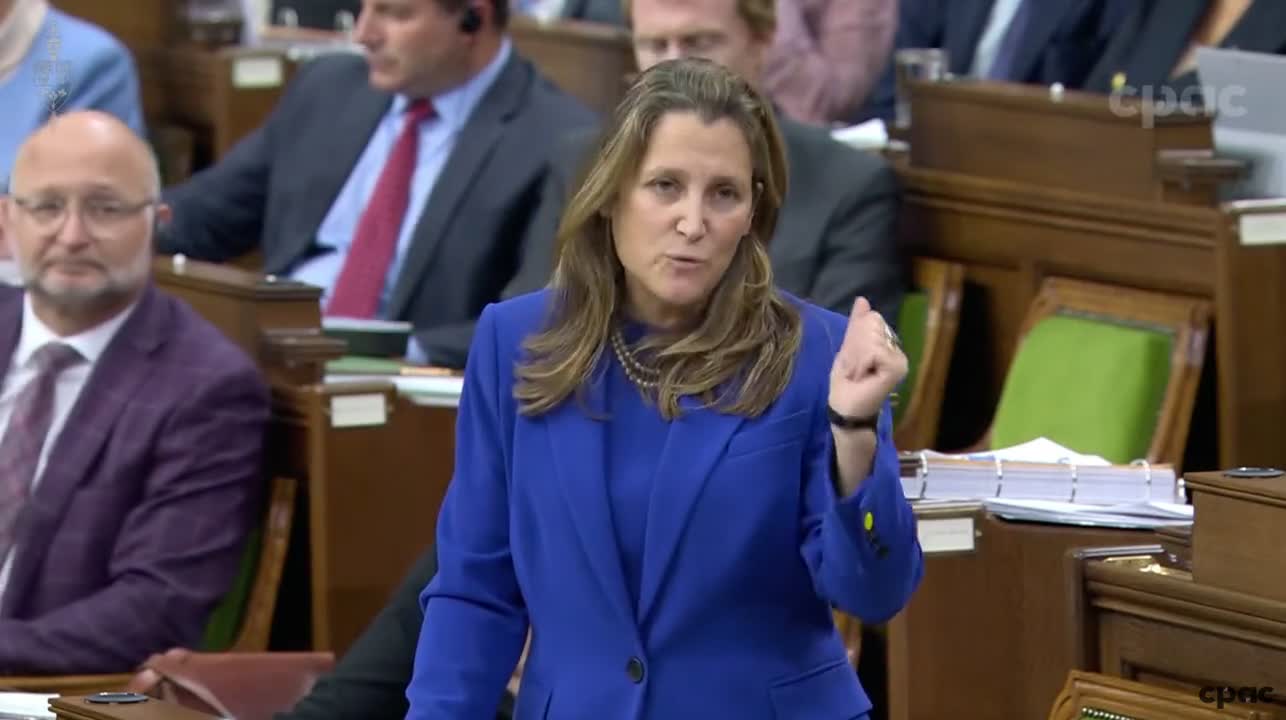 Trudeau's Scary Deputy PM, Chrystia Freeland, Says the World Is "in the Midst of a Green Transition"