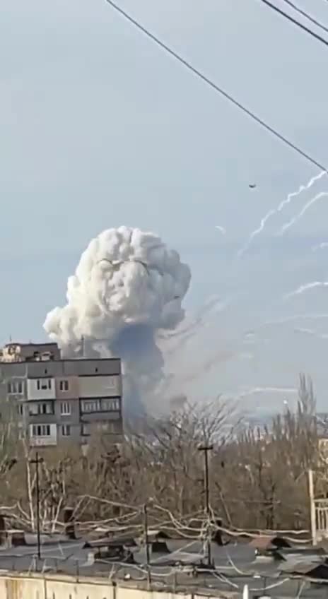 Airbase at Melitopol, Ukraine now reported to be under fire by the Russian invasion force