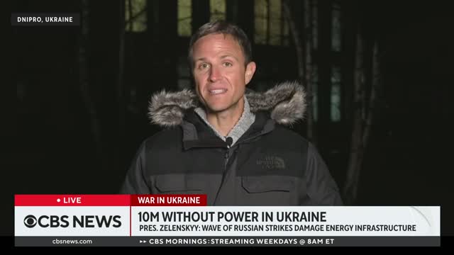 10 million people without power in Ukraine as winter sets in
