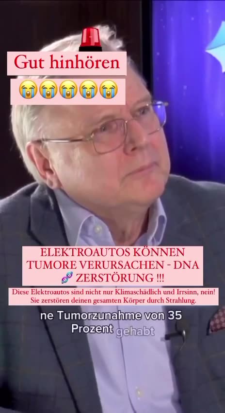 Elektroautos verursachen Tumore und zerstören die DNA!👆