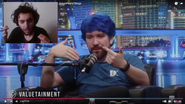 Andrew Tate Heated Debate Between @destiny & @JustPearlyThings (chronicle of blue-haired man)