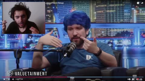 Andrew Tate Heated Debate Between @destiny & @JustPearlyThings (chronicle of blue-haired man)