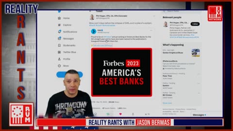 Forbes Twitter Post 3 Days Before SVB Collapse Show How Rigged, Cartoonish & Bullsh*t It All Is