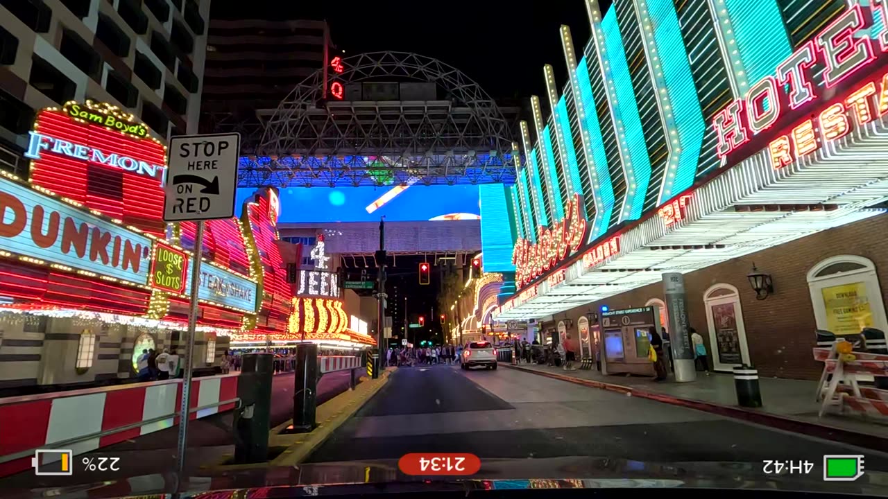Driving Around Las Vegas Strip and Downtown Live
