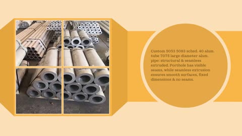 Custom 5053 5083 schedule 40 aluminum tube 7075 large diameter aluminum pipe