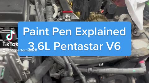 Paint Pen Explained! 3.6L Pentastar V6! #automotivetechnician #mopar