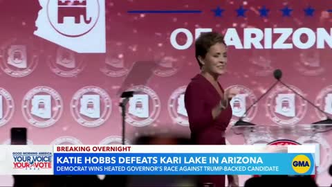 Democrat Katie Hobbs projected to win Arizona governor’s race l GMA