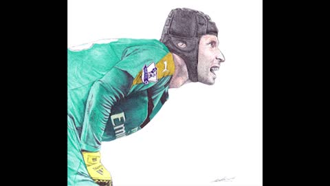 Time lapse: Petr Cech ballpoint pen freehand art