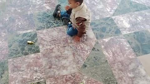 Little boy playing