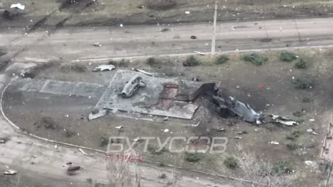Destroyed monument "airplane" southwestern part of Artemovsk.