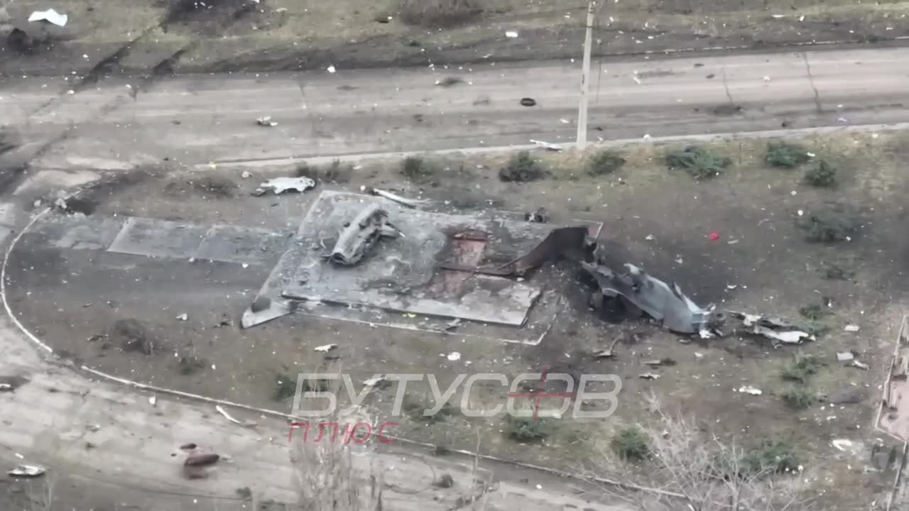 Destroyed monument "airplane" southwestern part of Artemovsk.