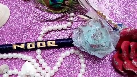 How to write your name on pen with threads #threadArt #pendecore